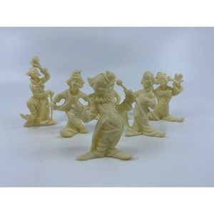 Depose Italy Unpainted Resin Clown Figurines Vintage